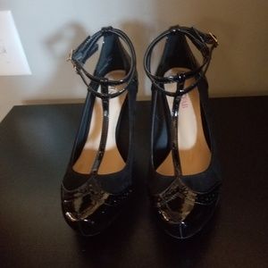 Justfab Brexah pump NWOT in black patten leather 6.5